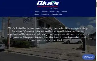 OKA'S AUTO BODY of Mililani Town website
