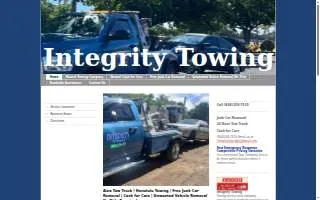 Integrity Towing website