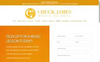 Chuck James Music School of Waipahu website