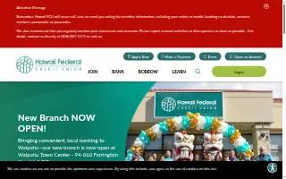 Hawaii State Federal Credit Union website