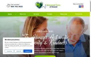 Universal Care of Hawaii website