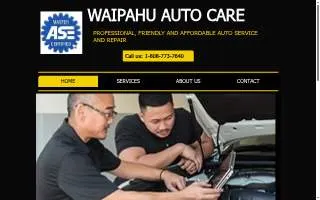Waipahu Auto Care website