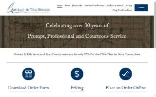 Abstract & Title Services of Story County website
