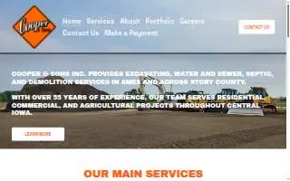 Cooper and Sons, Inc. website