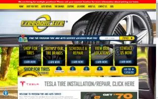 Freedom Tire and Auto Service Center website