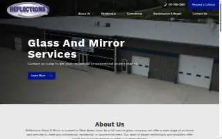 Reflections Glass & Mirror Inc. website