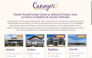 Canoyer Garden Center - Ankeny website