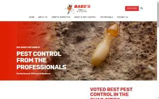 Babes Termite & Pest Control Inc website