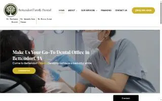 Bettendorf Family Dental website