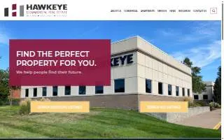 Hawkeye Commercial Real Estate website