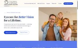 Lifetime Eyehealth Associates website