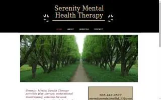 Serenity Mental Health Therapy website