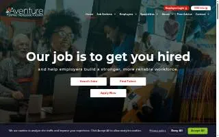 Aventure Staffing website