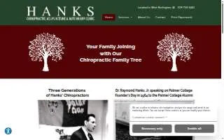 Hanks Chiropractic Acupuncture & Auto Injury Clinic website