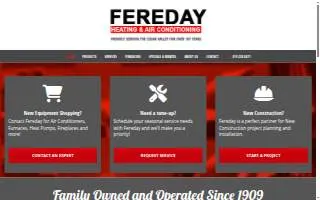 Fereday Heating & Air Conditioning website
