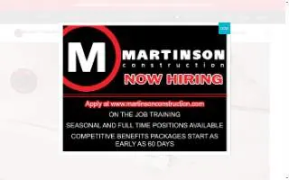 Martinson Construction Co website