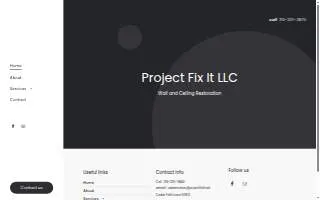Project Fix It LLC website