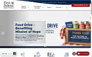 First Federal Credit Union of Cedar Rapids website