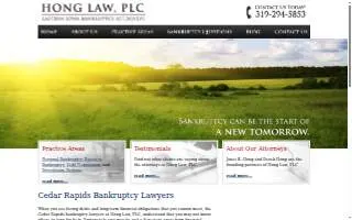 Hong Law, PLC of Cedar Rapids website