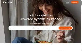 Nourish Family Wellness website