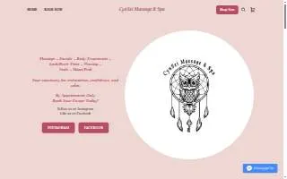 CynSei Massage & Spa website