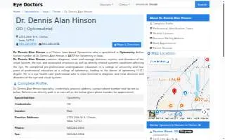 Hinson Dennis A OD website