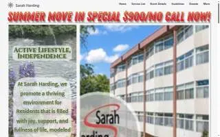 Sarah Harding Senior Living website
