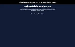 Walmart Vision Center of Clinton website