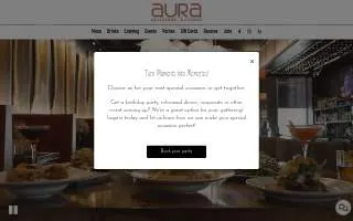 Aura Restaurant & Lounge website