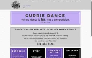 Currie Dance & Tumbling Studio of Clive website