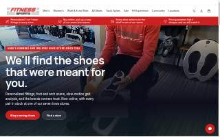 Fitness Sports - Running & Walking Shoe Store website