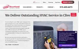 Heartland Heating & Cooling website