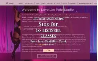 Love Life Pole Studio website