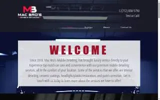 Mac Bros Mobile Detailing website