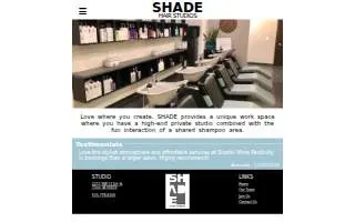 SHADE Hair Studios website