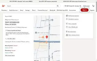 Walgreens of Clive website