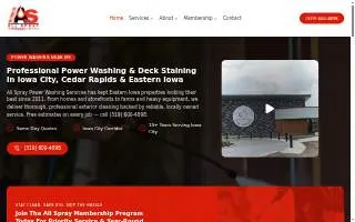 All Spray Power Washing LLC website