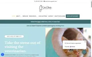 Cat Clinic of Iowa City website