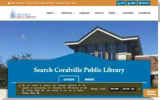 Coralville Public Library website