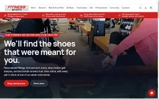 Fitness Sports - Running & Walking Shoe Store website