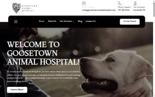 goosetown Animal Hospital website
