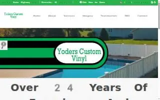 Yoders Custom Vinyl Fence website
