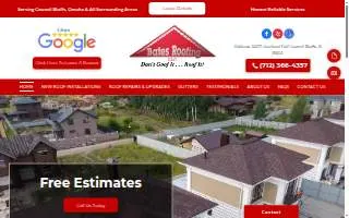 Bates Roofing website