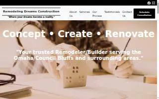 Remodeling Dreams Construction website