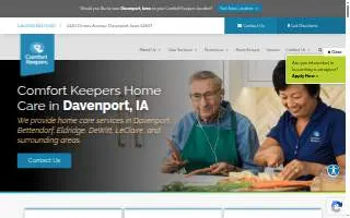 Comfort Keepers of Davenport website