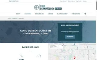 Core Dermatology & Medspa - Davenport website