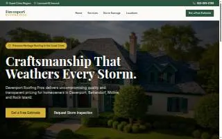Davenport Roofing Pros website