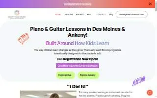 Bloom Music Studio of Des Moines website