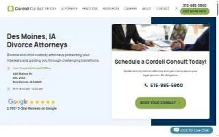 Cordell & Cordell | Family Law & Divorce of Des Moines website