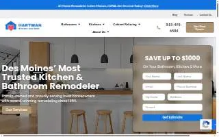 Hartman Construction & Remodeling website